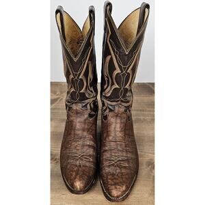 Justin's leather boots men's size 9.5 imperfect western cowboy style 8052